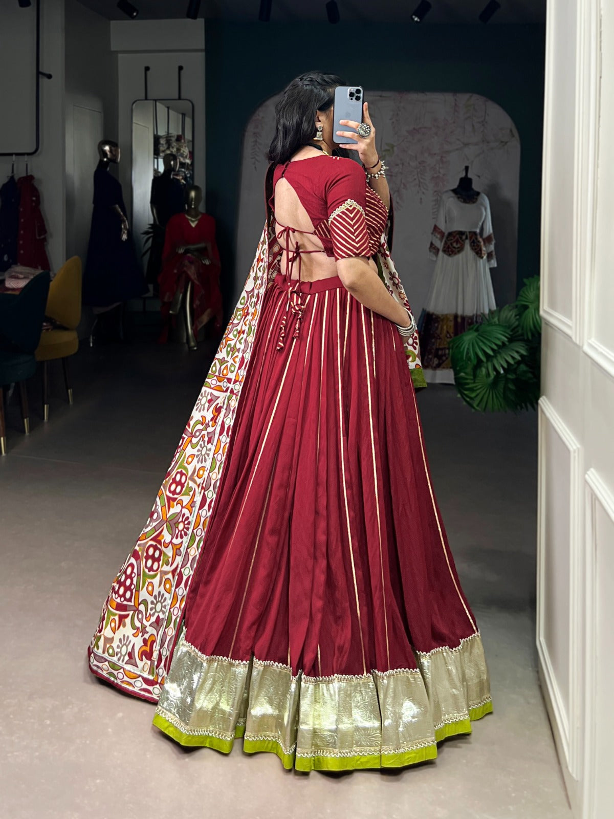 Soft Velvet Radiant Borders & Traditional Dupatta Lehenga Choli