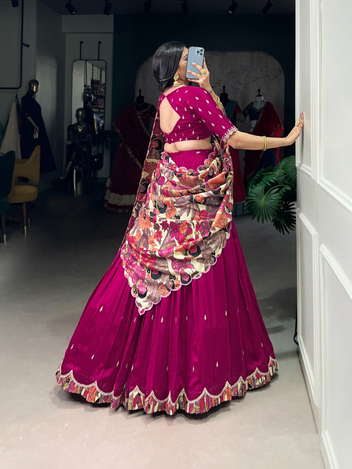 Vichitra Silk - Lehenga Choli