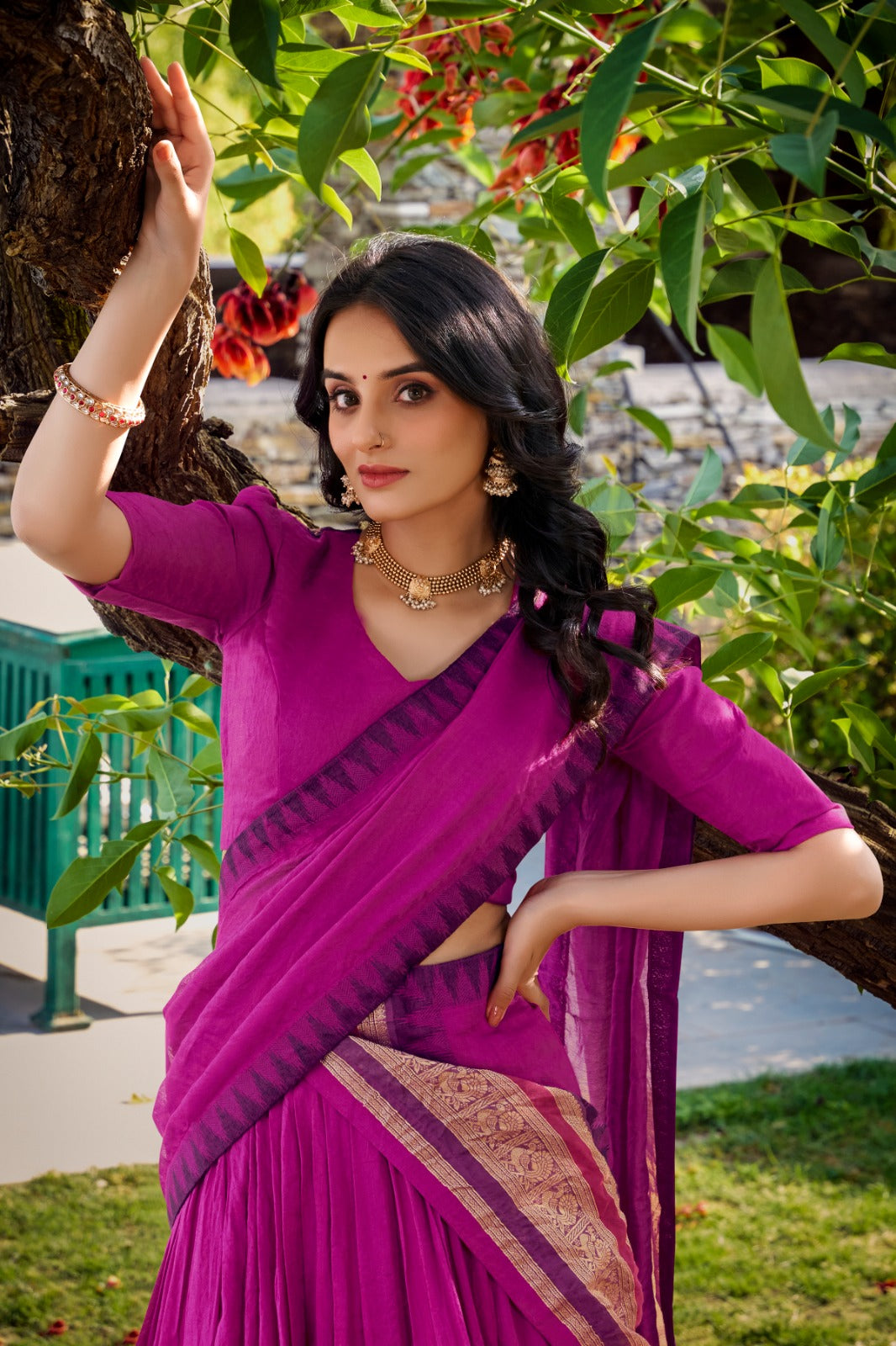 Pure Chanderi  Lehenga Choli