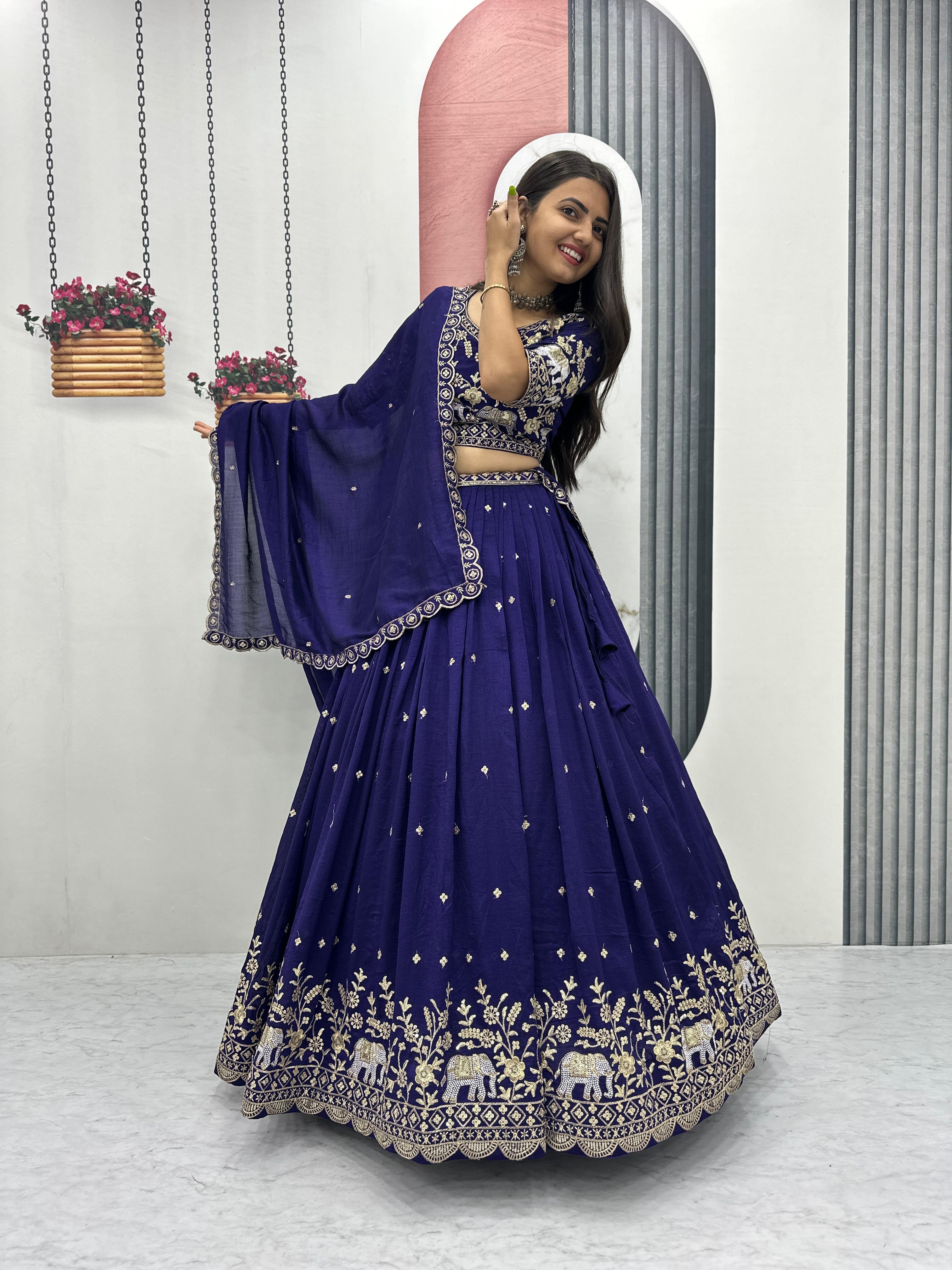 Vichitra Silk Lehenga Choli