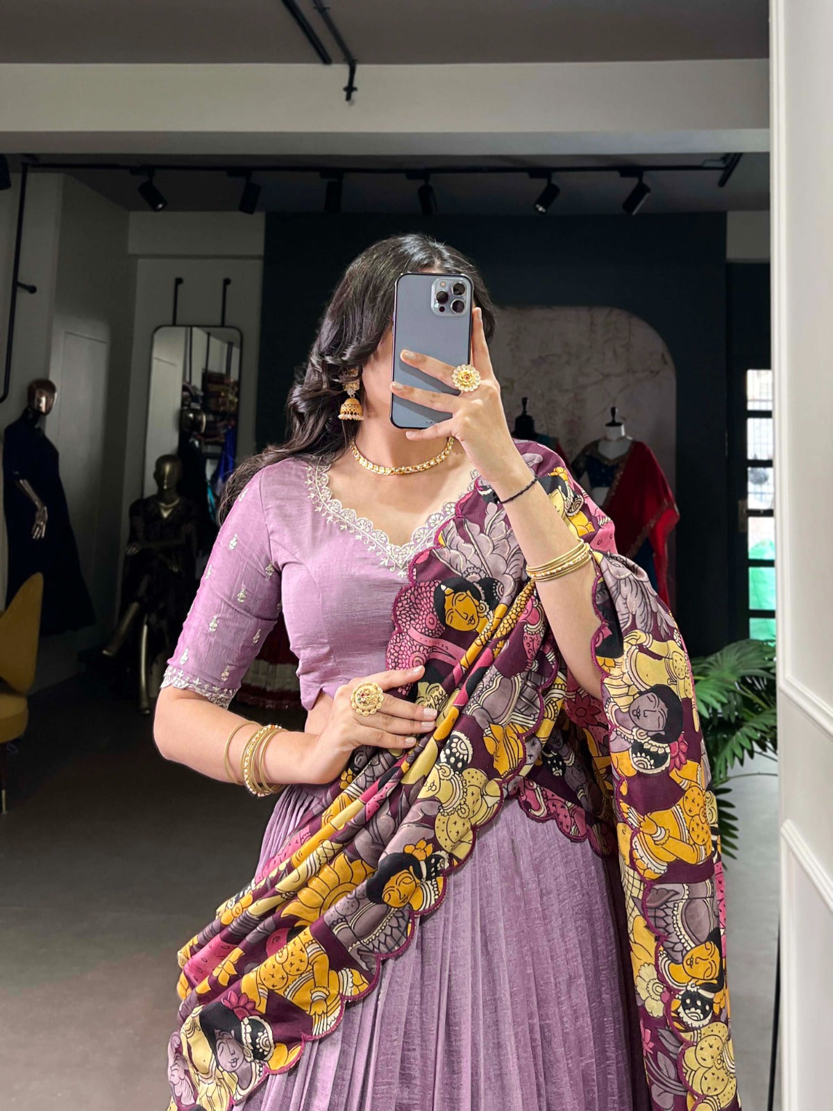 Vichitra Silk - Lehenga Choli