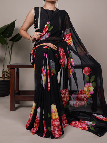 Chiffon Floral Printed Saree