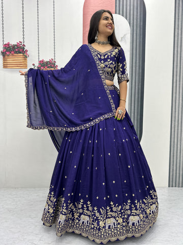 Vichitra Silk Lehenga Choli