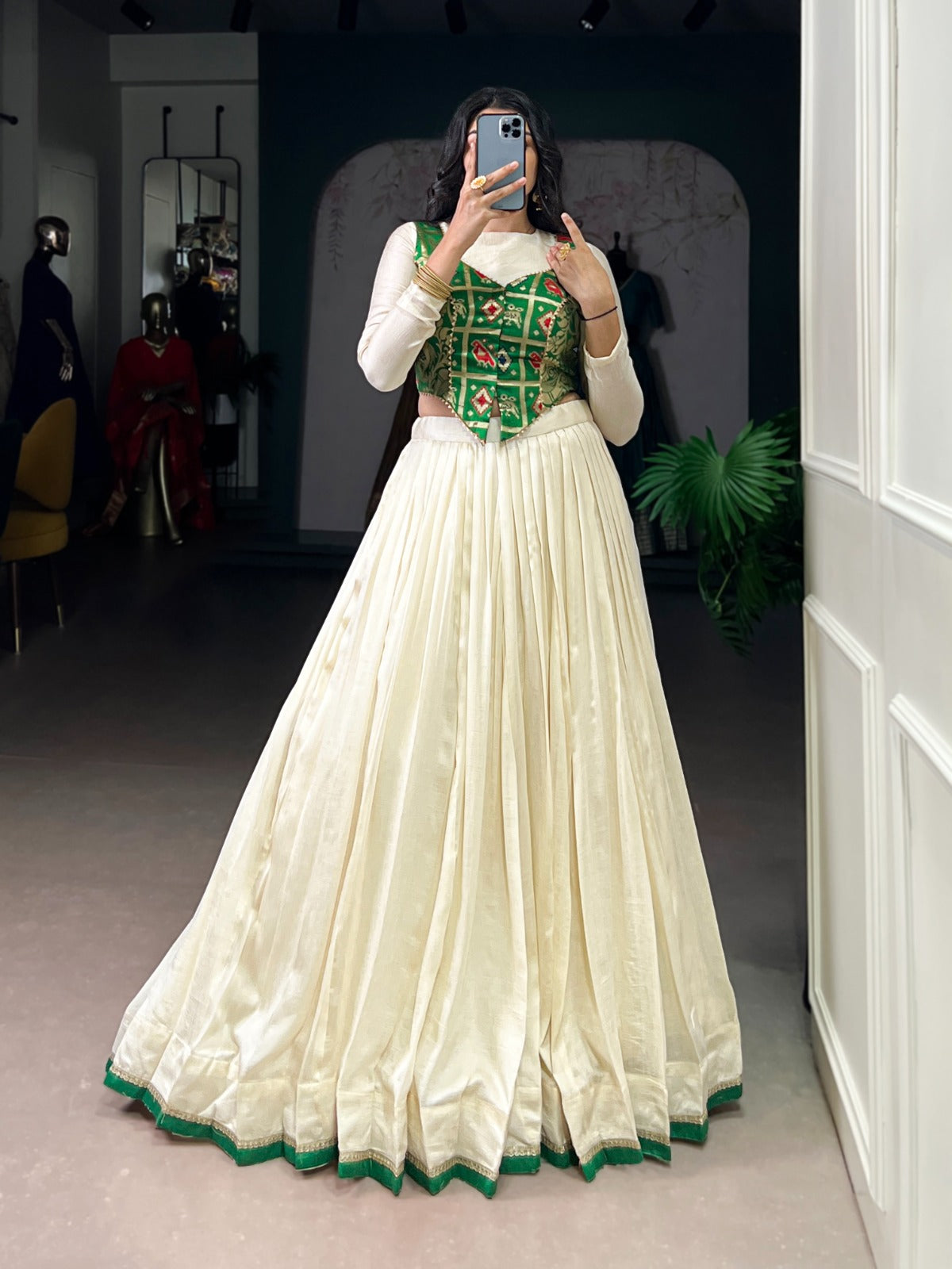 Vichitra Silk Co-ord Set Lehenga