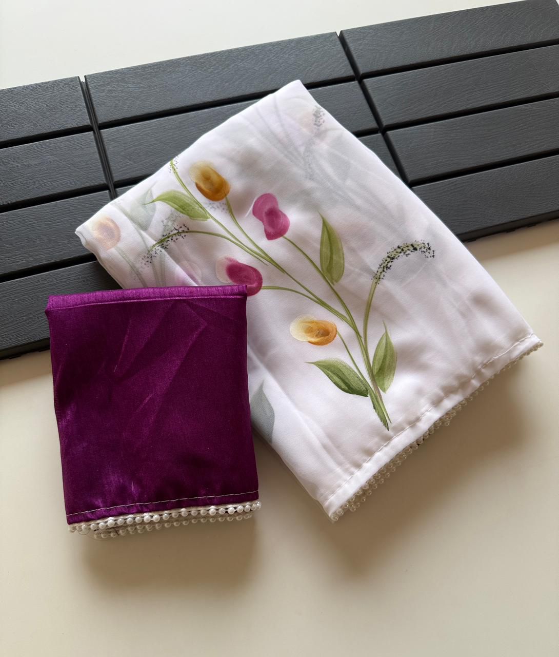 Floral Georgette Saree