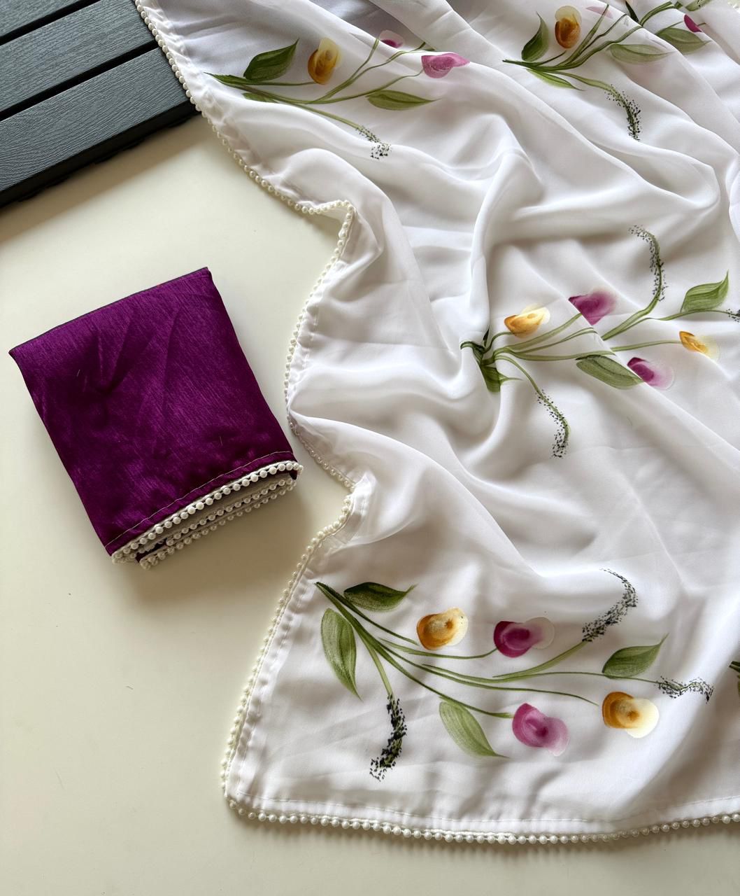 Floral Georgette Saree