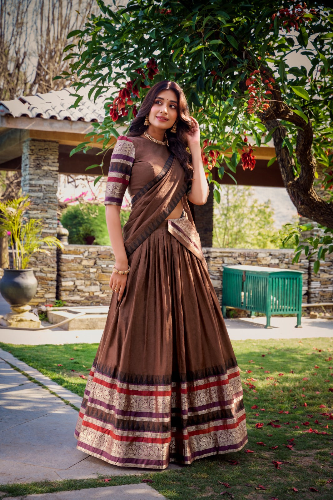 Pure Chanderi  Lehenga Choli