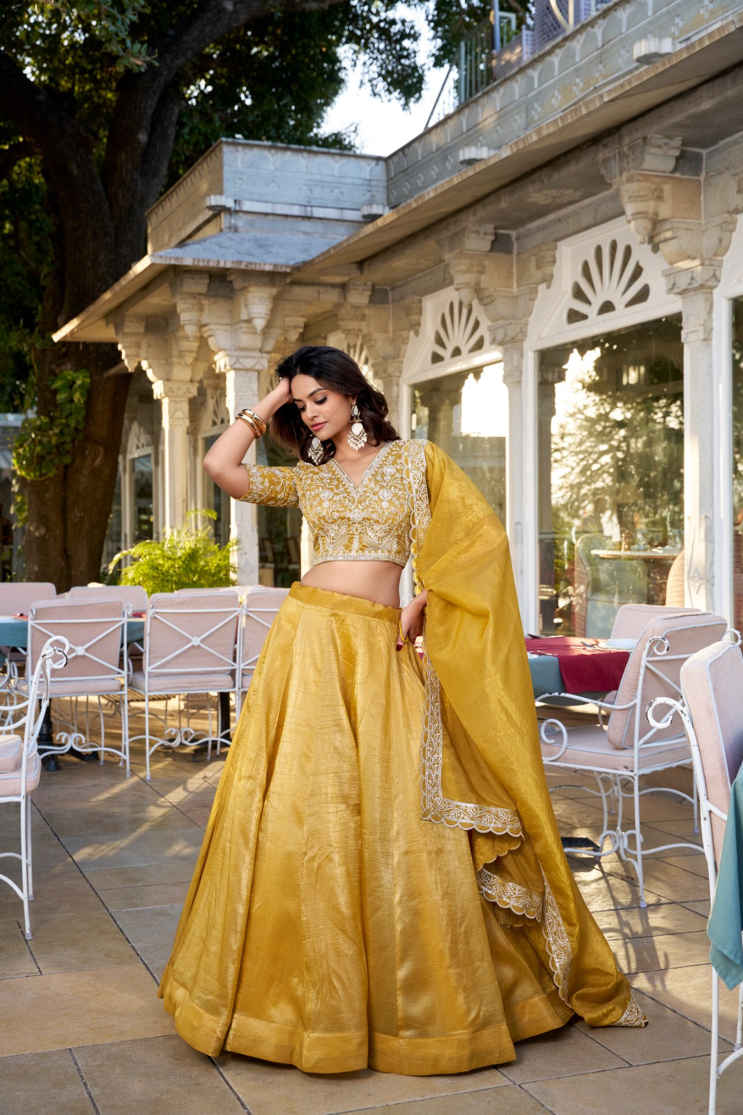 Goldie Plain Lehenga Choli