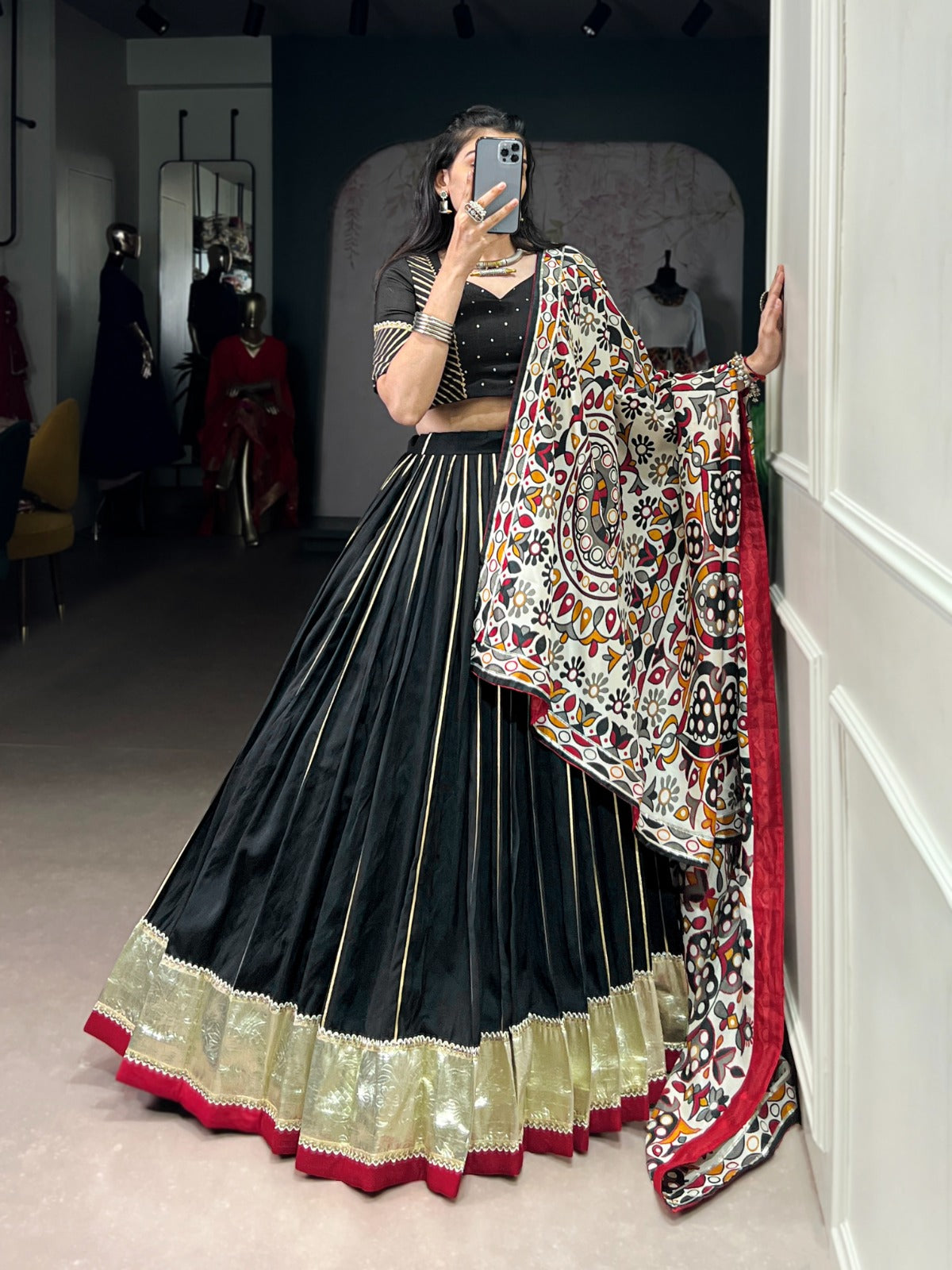 Soft Velvet Radiant Borders & Traditional Dupatta Lehenga Choli