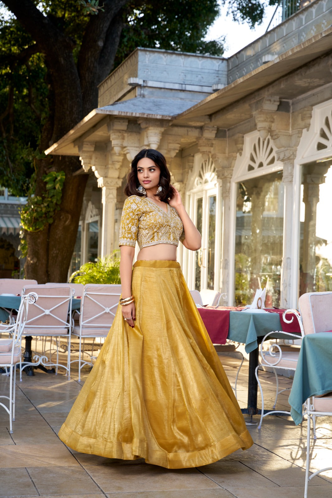 Goldie Plain Lehenga Choli
