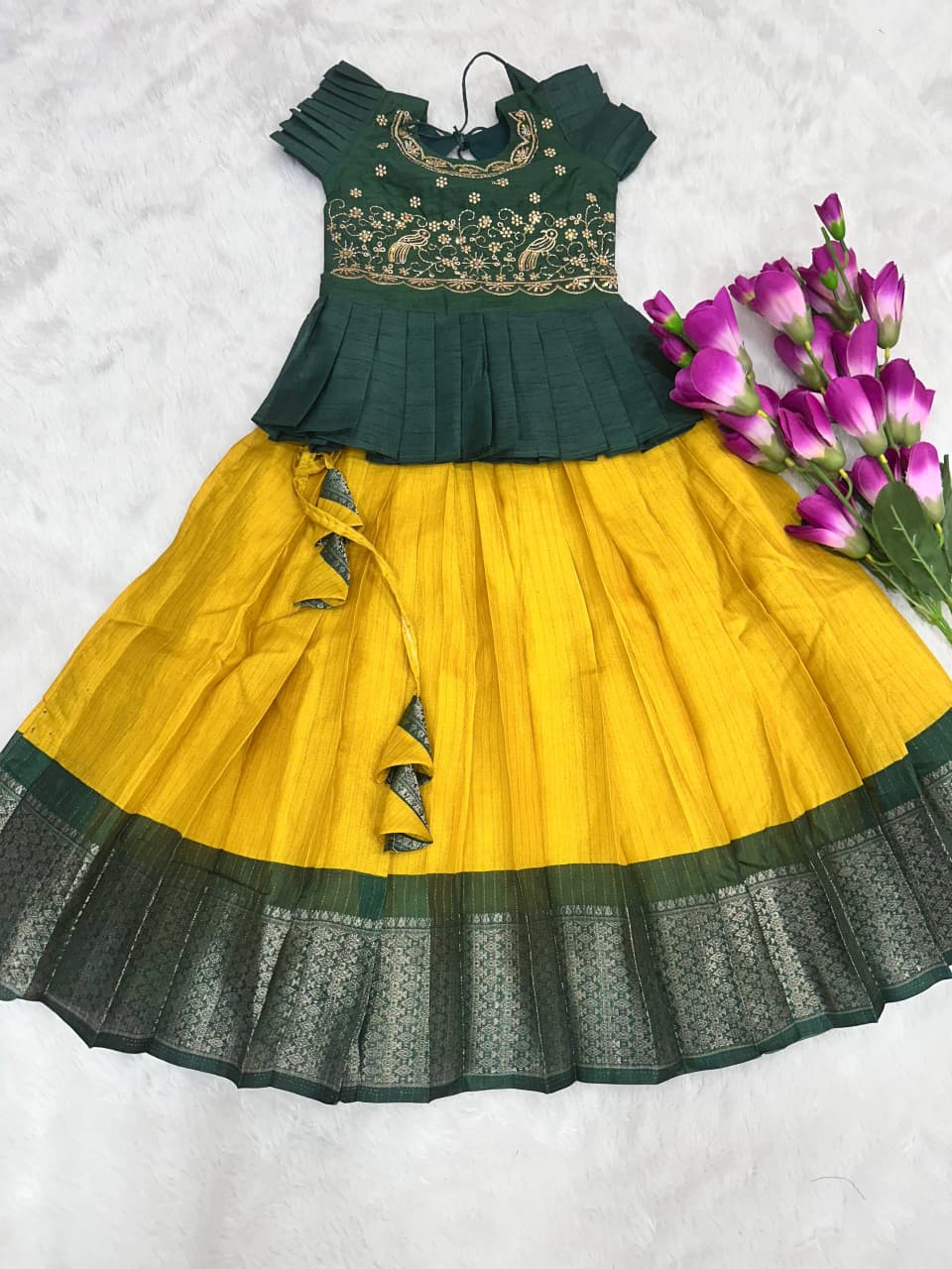 Kids Heavy Silk Lehenga Choli