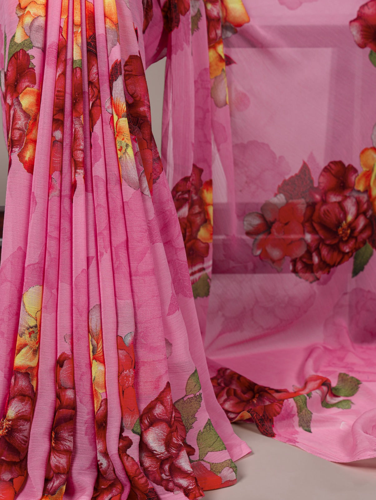 Chiffon Floral Printed Saree