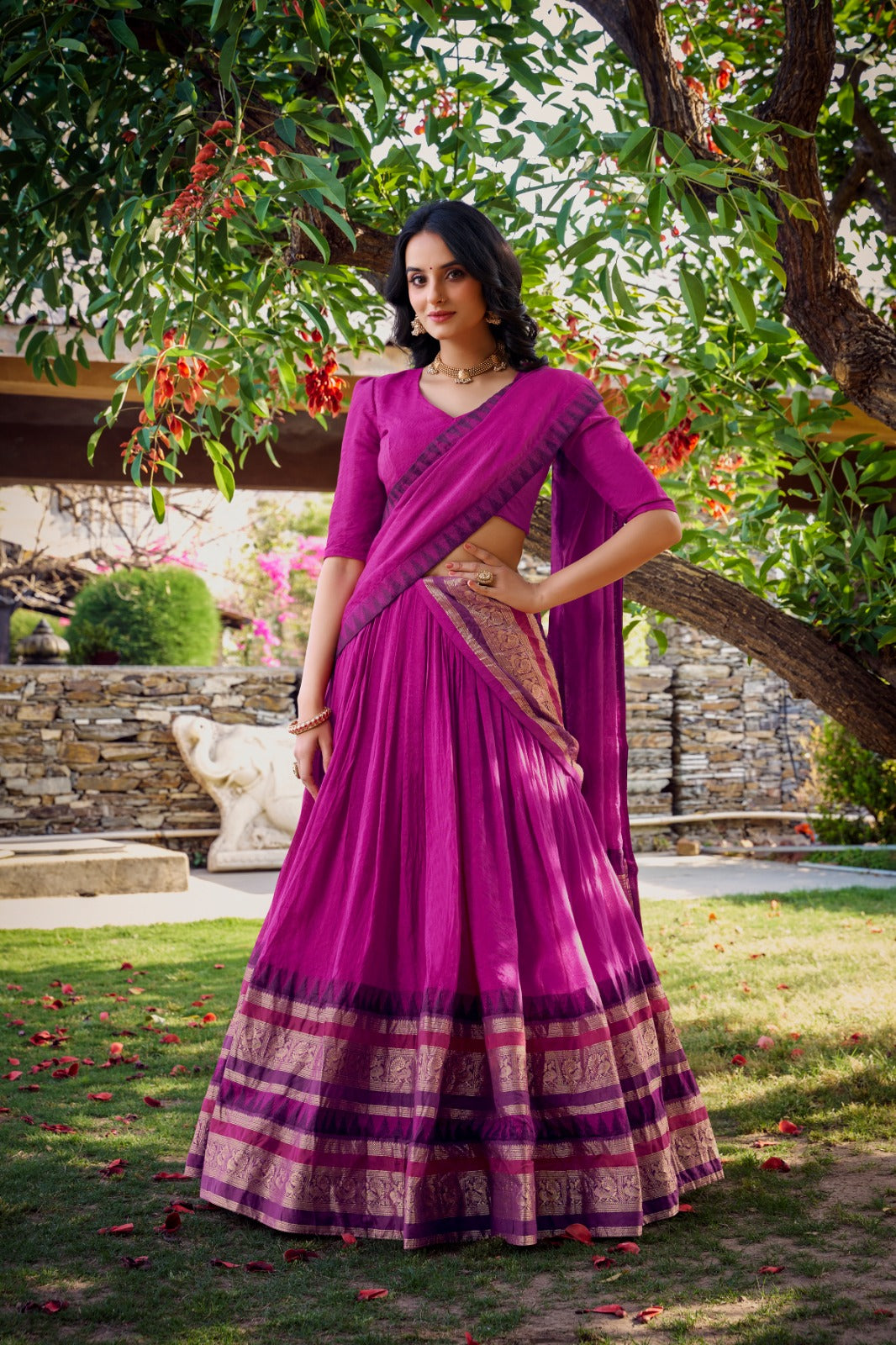 Pure Chanderi  Lehenga Choli