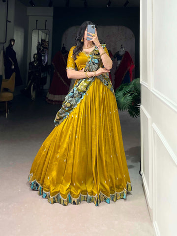 Vichitra Silk - Lehenga Choli