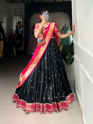 Jacquard Silk (Paithani)  Lehenga Choli