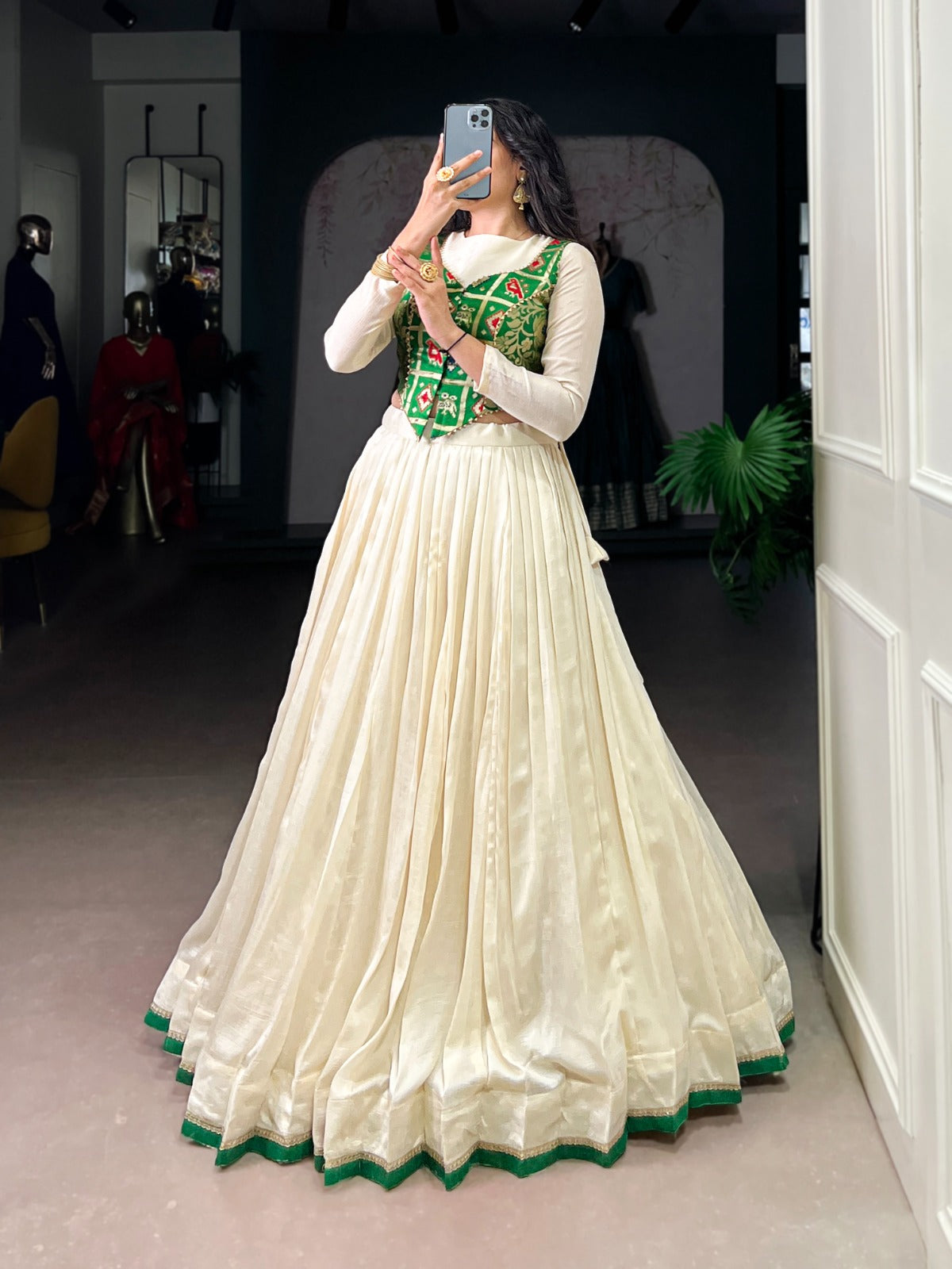 Vichitra Silk Co-ord Set Lehenga