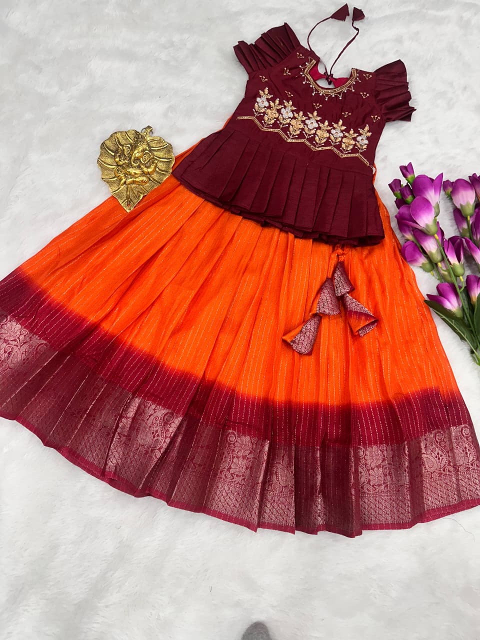 Kids Heavy Silk Lehenga Choli
