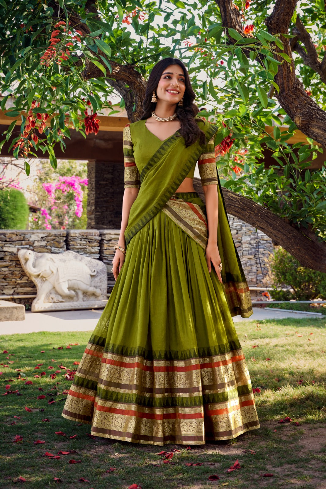 Pure Chanderi  Lehenga Choli