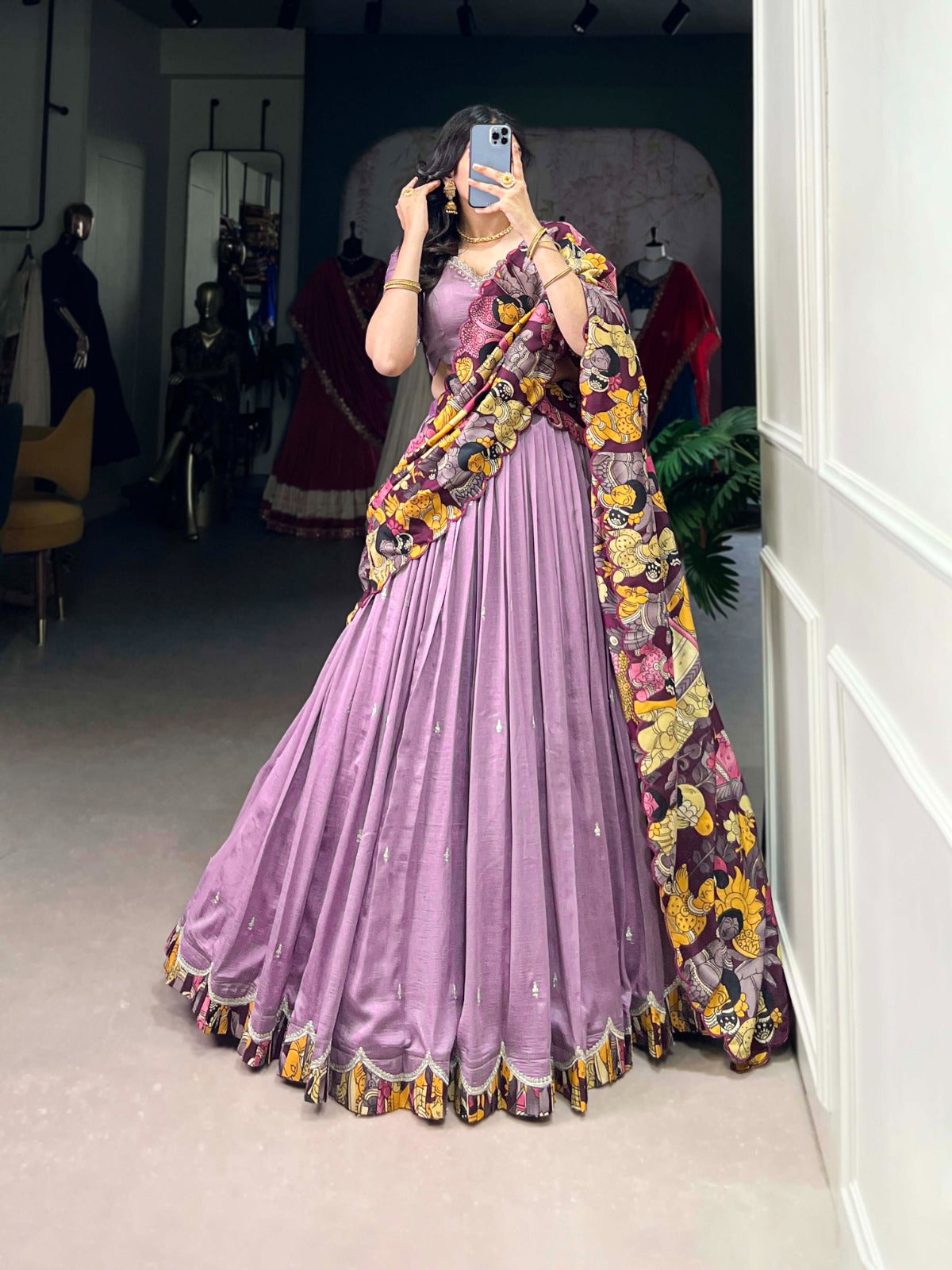 Vichitra Silk - Lehenga Choli