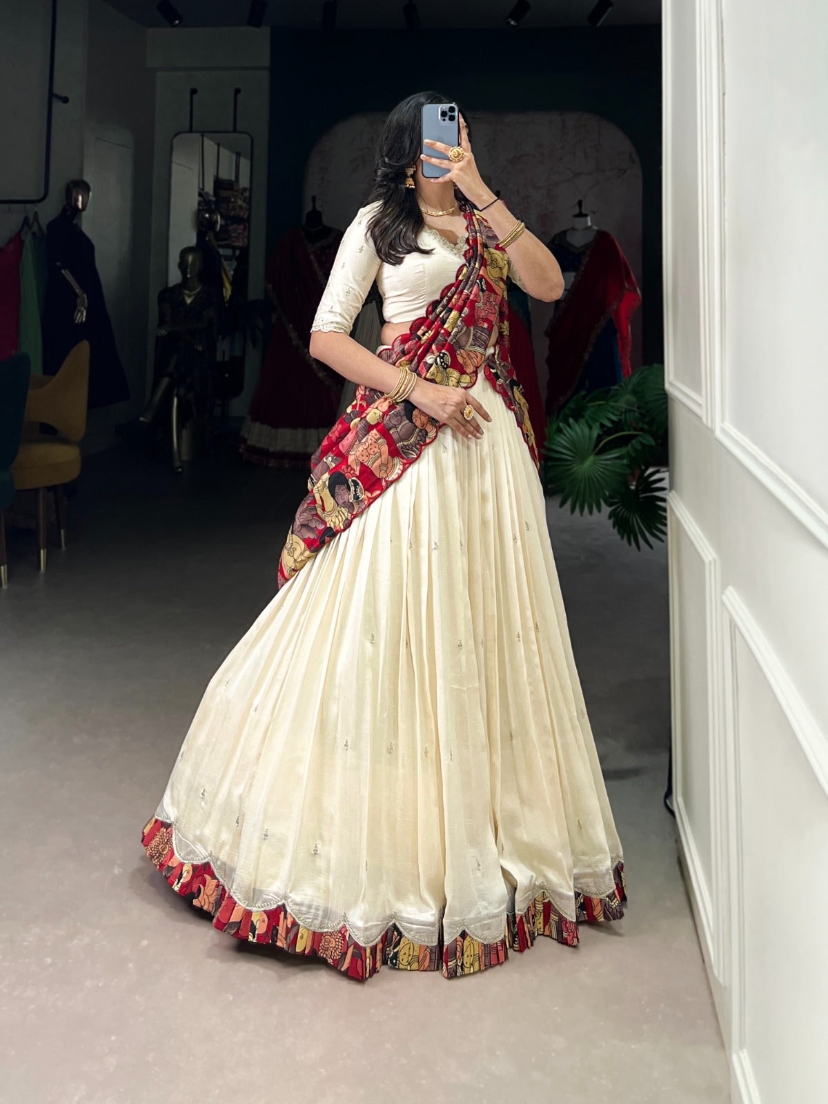 Vichitra Silk - Lehenga Choli
