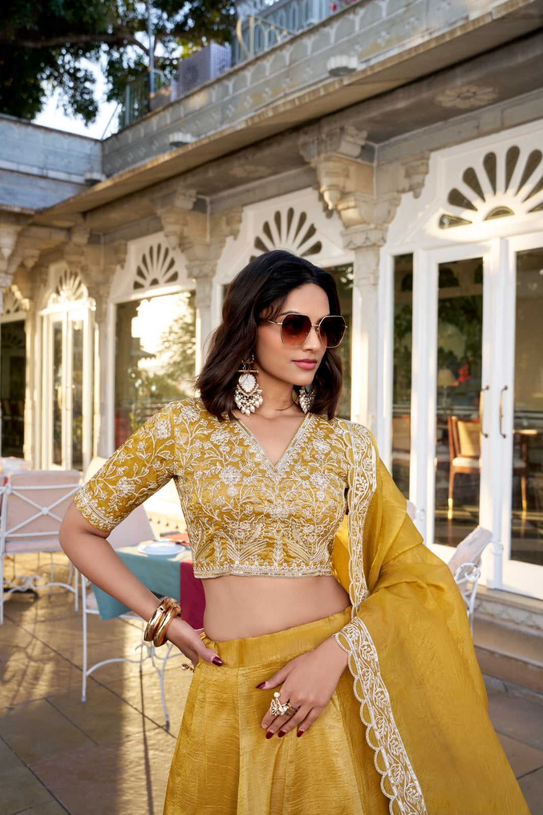 Goldie Plain Lehenga Choli