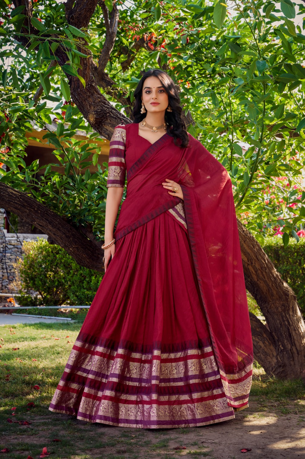 Pure Chanderi  Lehenga Choli