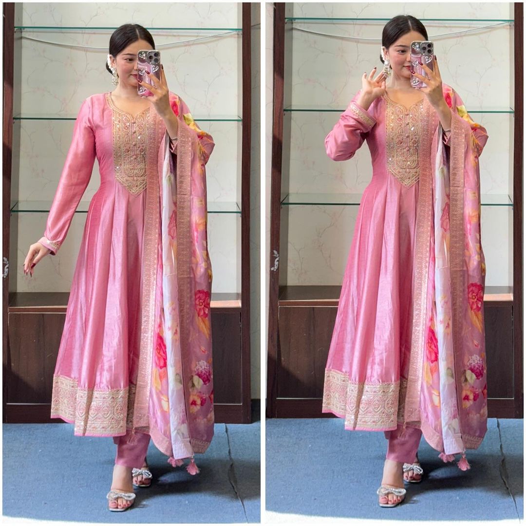 Roman silk Pink Suit