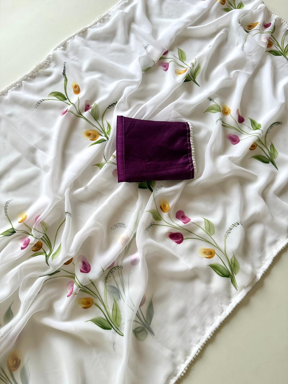 Floral Georgette Saree