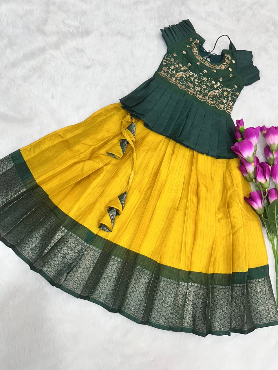 Kids Heavy Silk Lehenga Choli