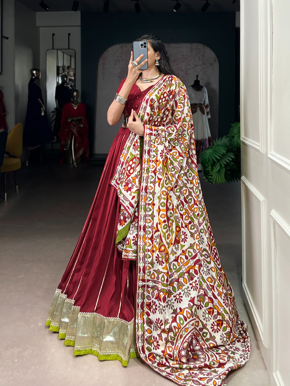 Soft Velvet Radiant Borders & Traditional Dupatta Lehenga Choli