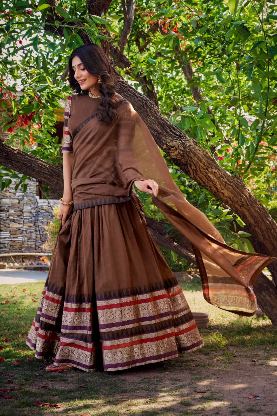 Pure Chanderi  Lehenga Choli