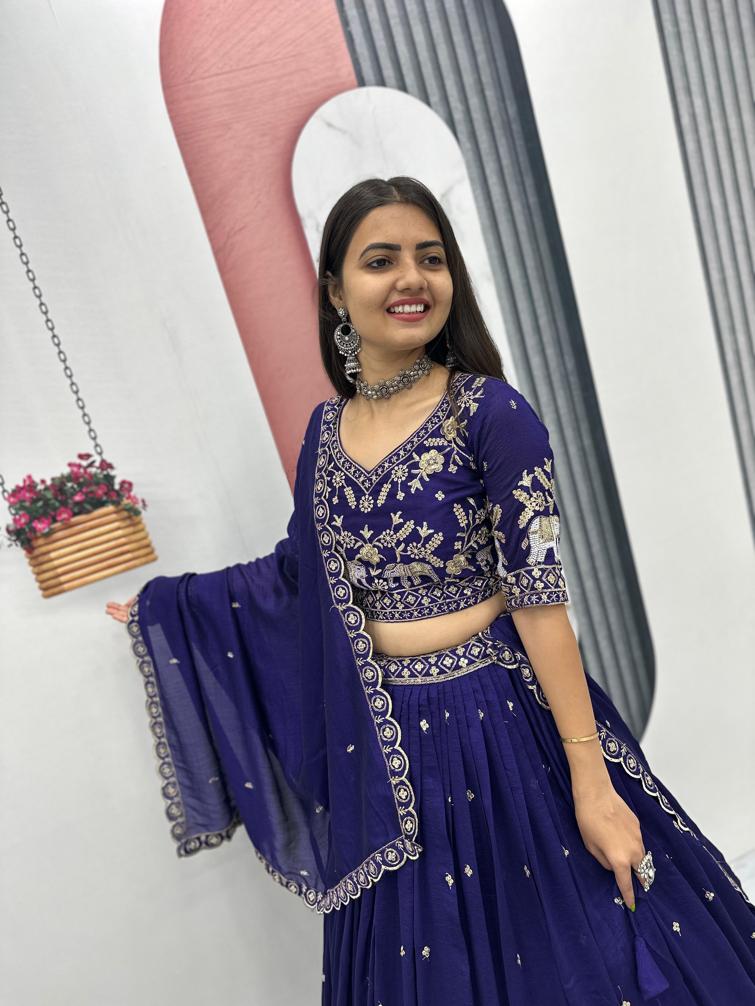 Vichitra Silk Lehenga Choli