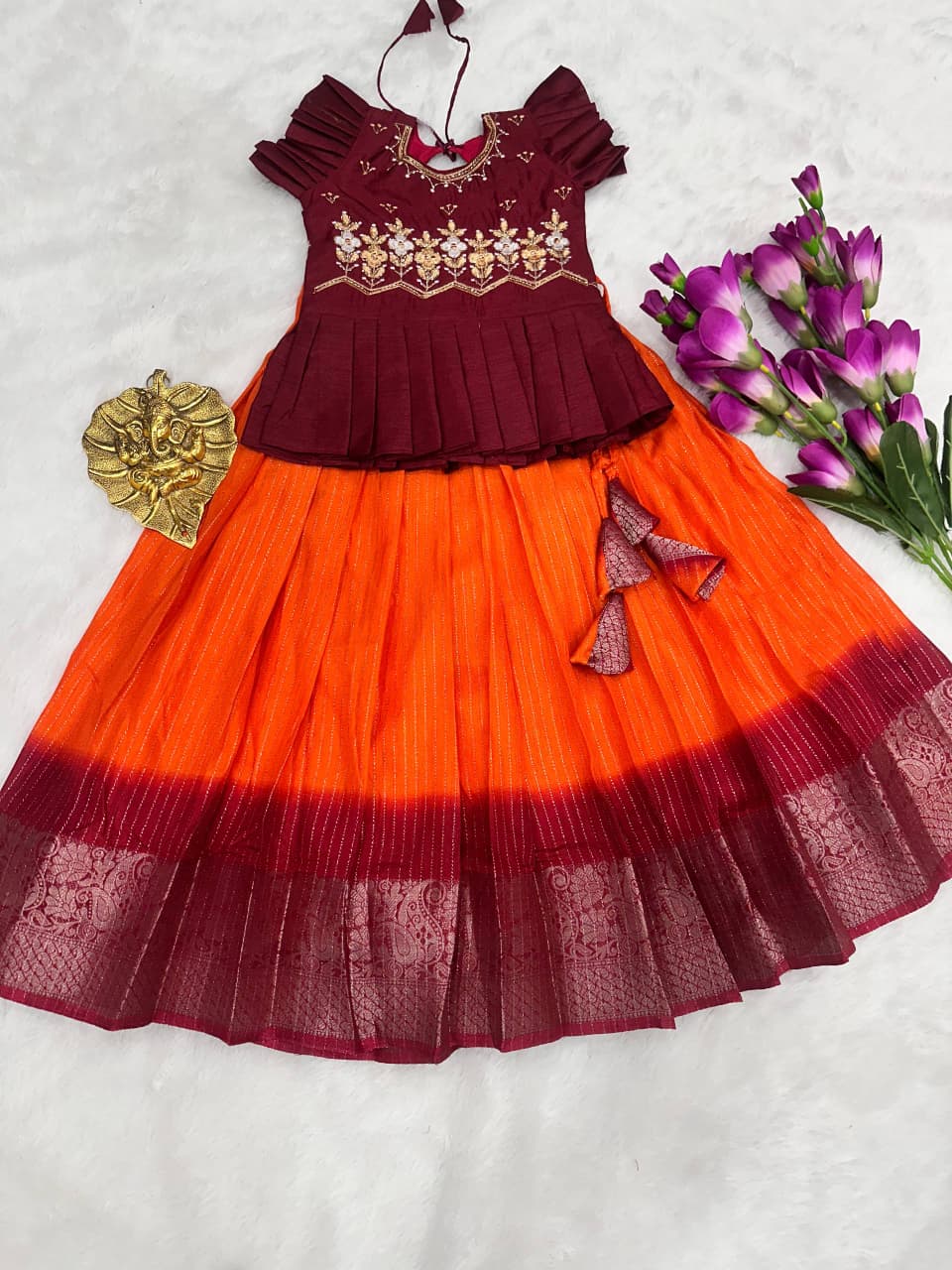 Kids Heavy Silk Lehenga Choli