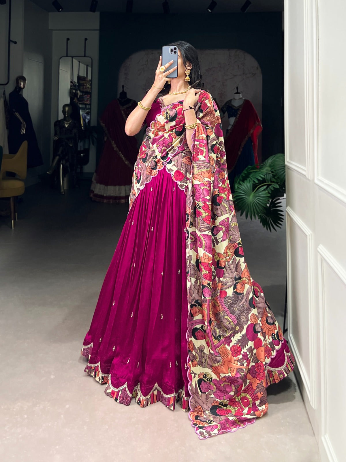 Vichitra Silk - Lehenga Choli