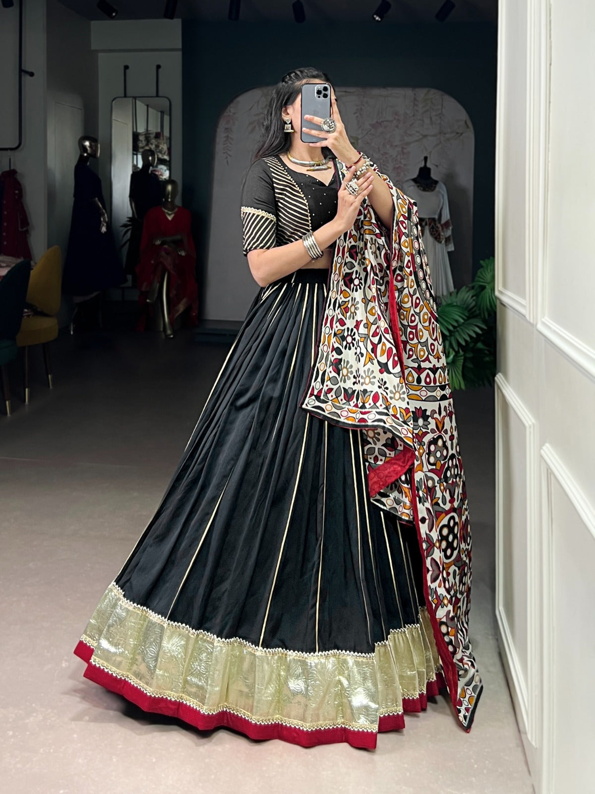 Soft Velvet Radiant Borders & Traditional Dupatta Lehenga Choli