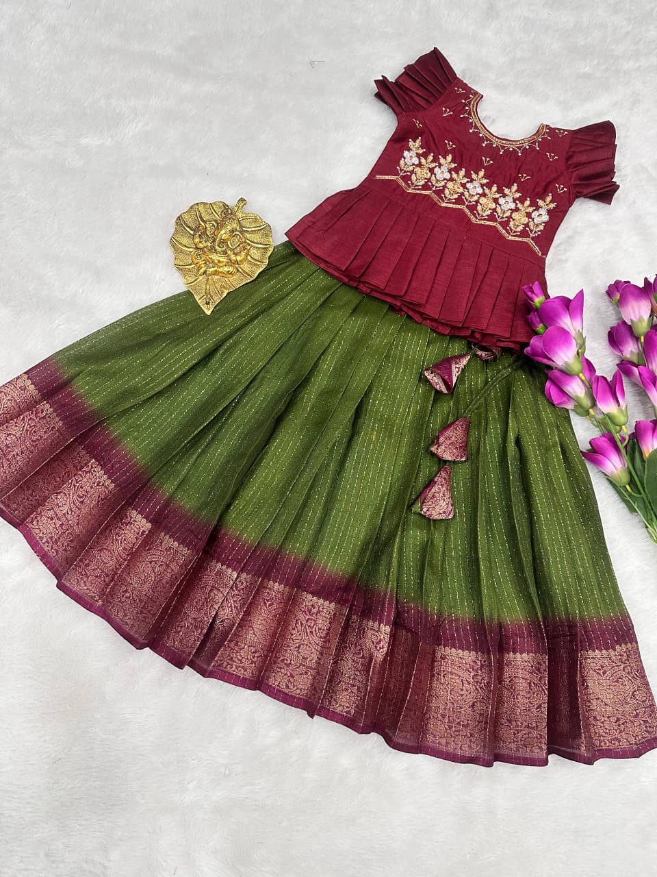 Kids Heavy Silk Lehenga Choli