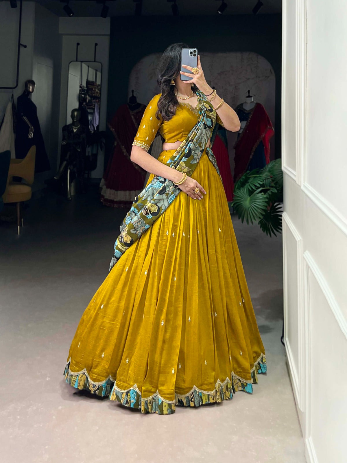 Vichitra Silk - Lehenga Choli