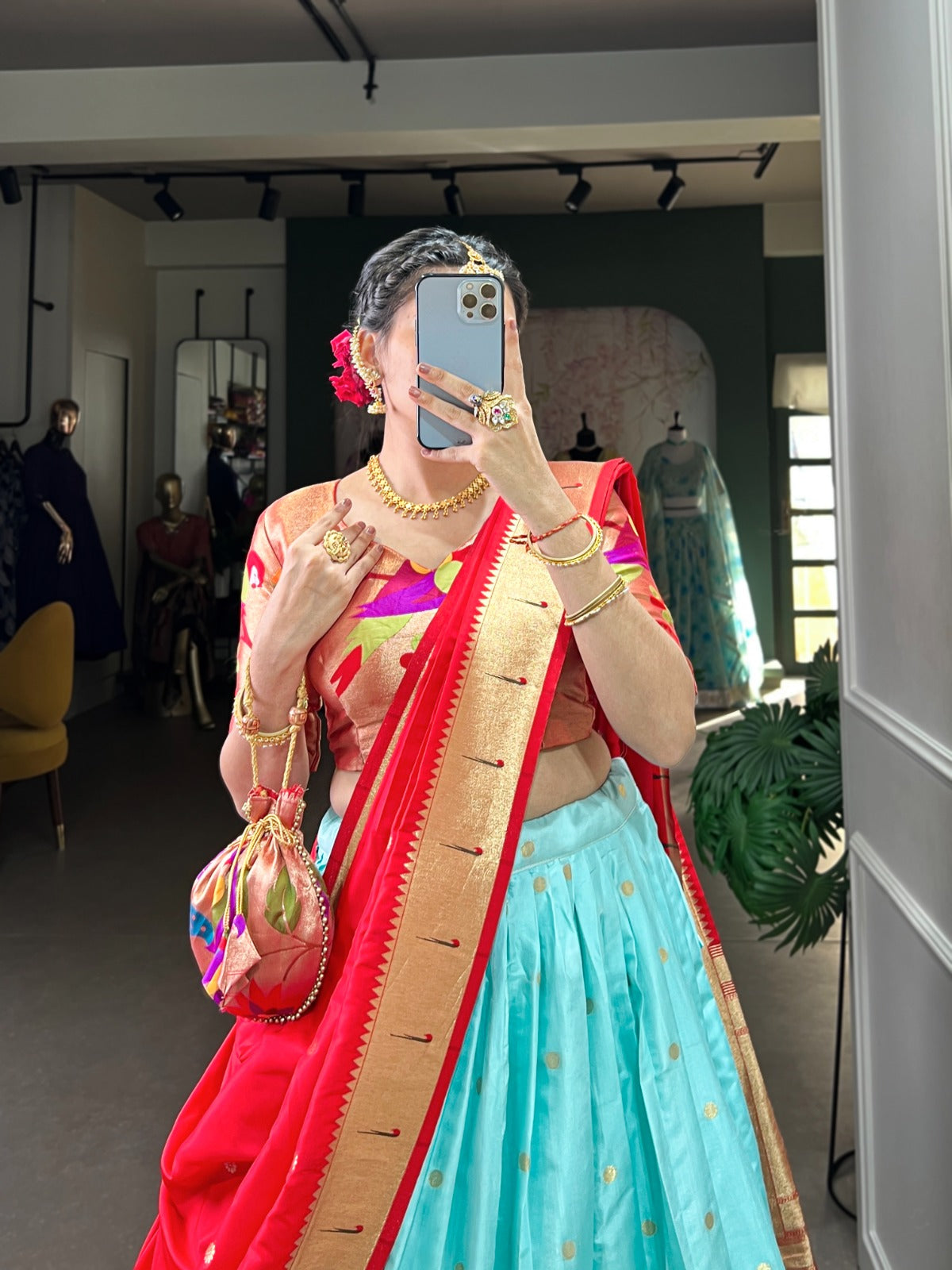 Jacquard Silk (Paithani)  Lehenga Choli