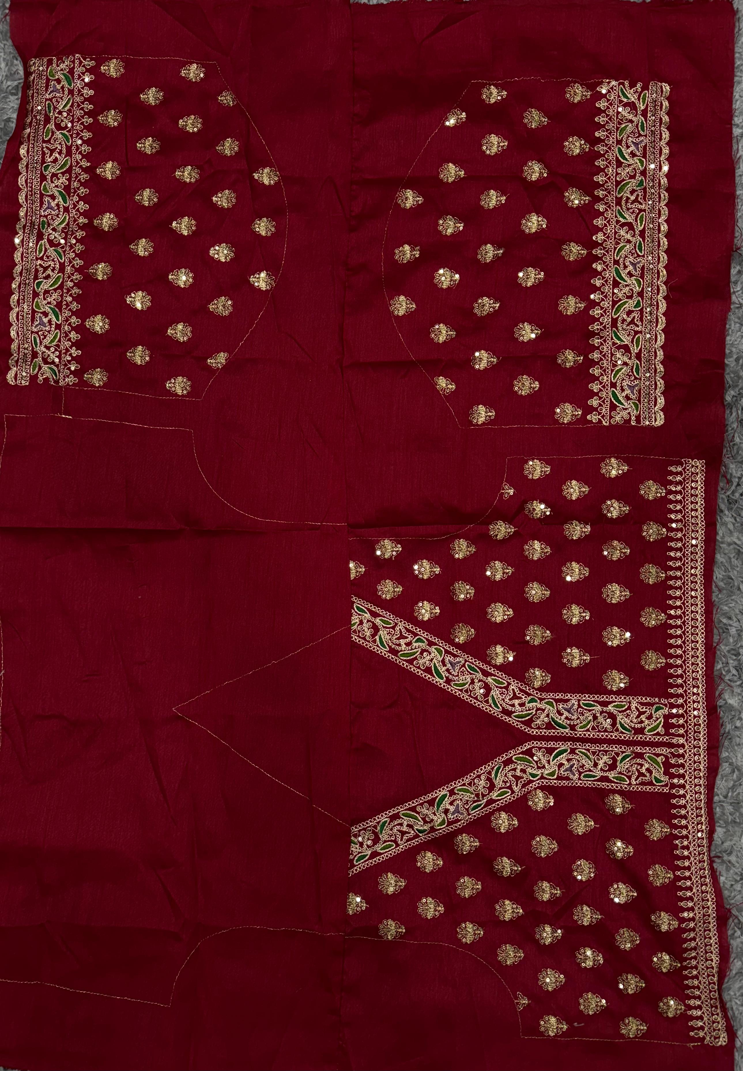 Soft twill with banarasi crush saree