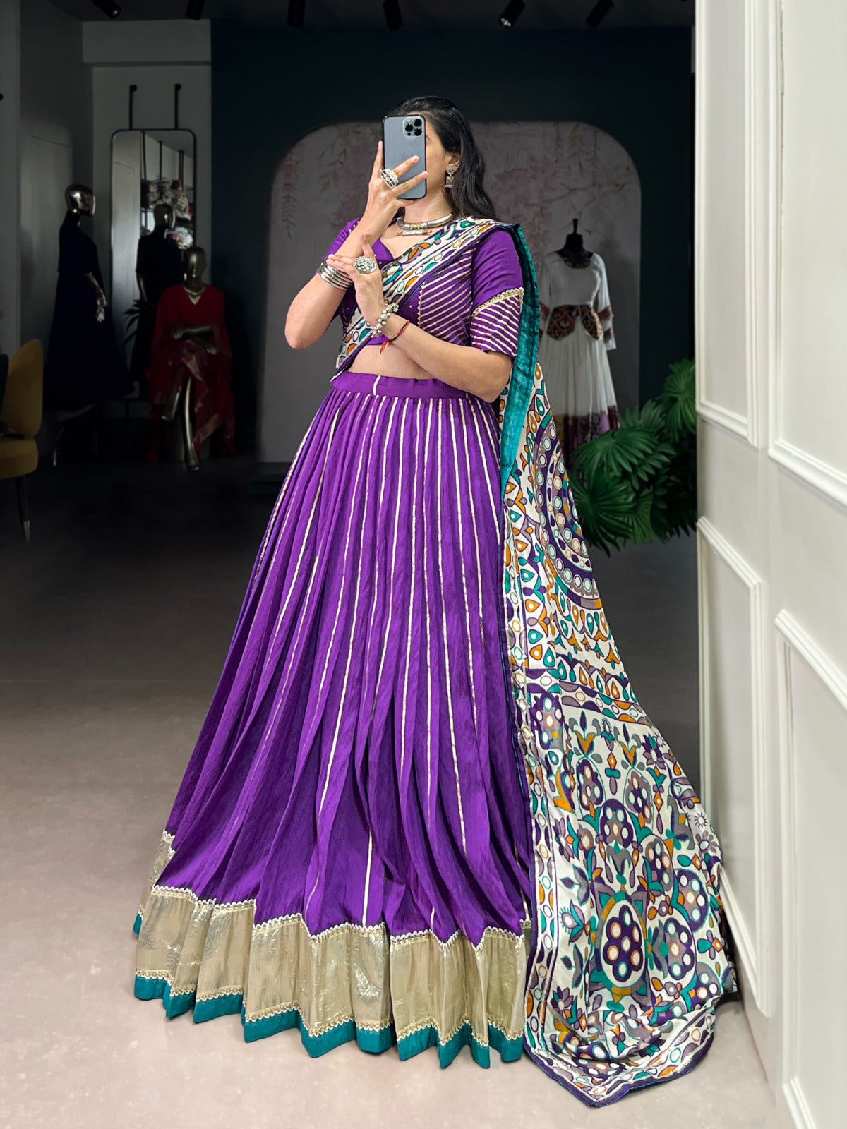 Soft Velvet Radiant Borders & Traditional Dupatta Lehenga Choli