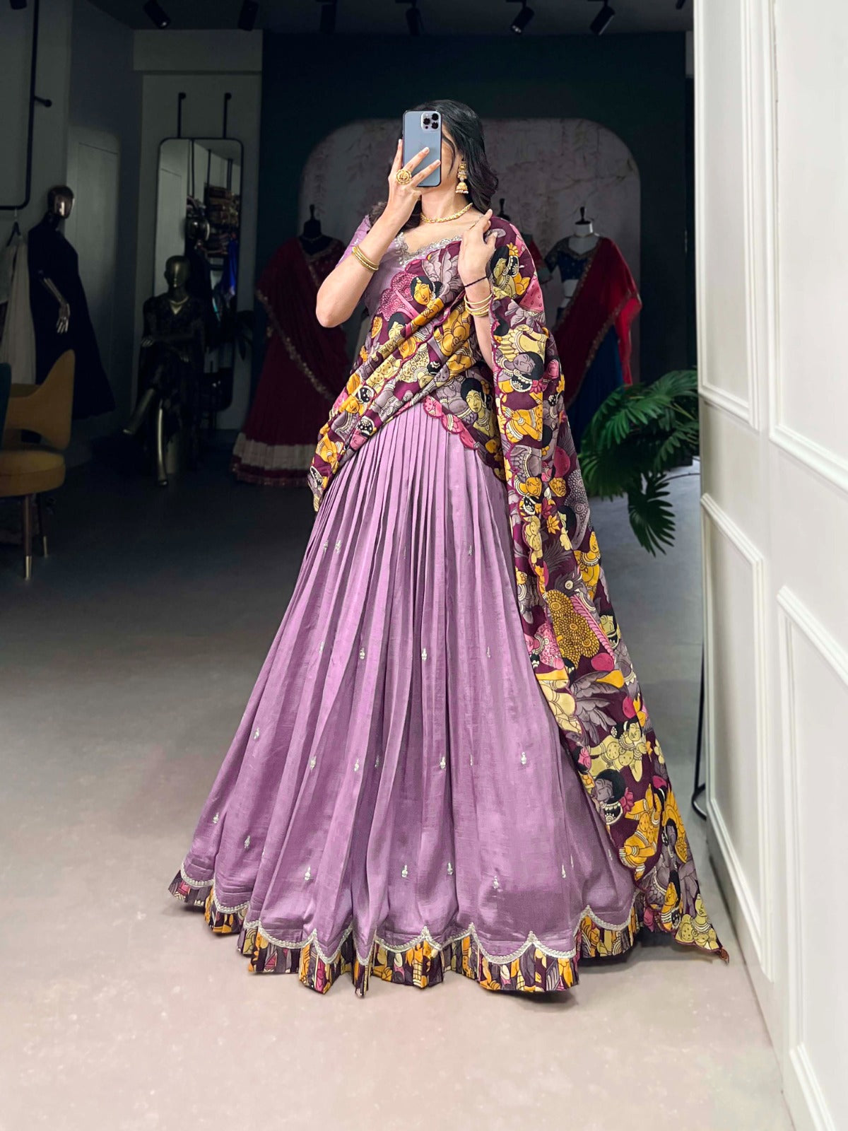 Vichitra Silk - Lehenga Choli