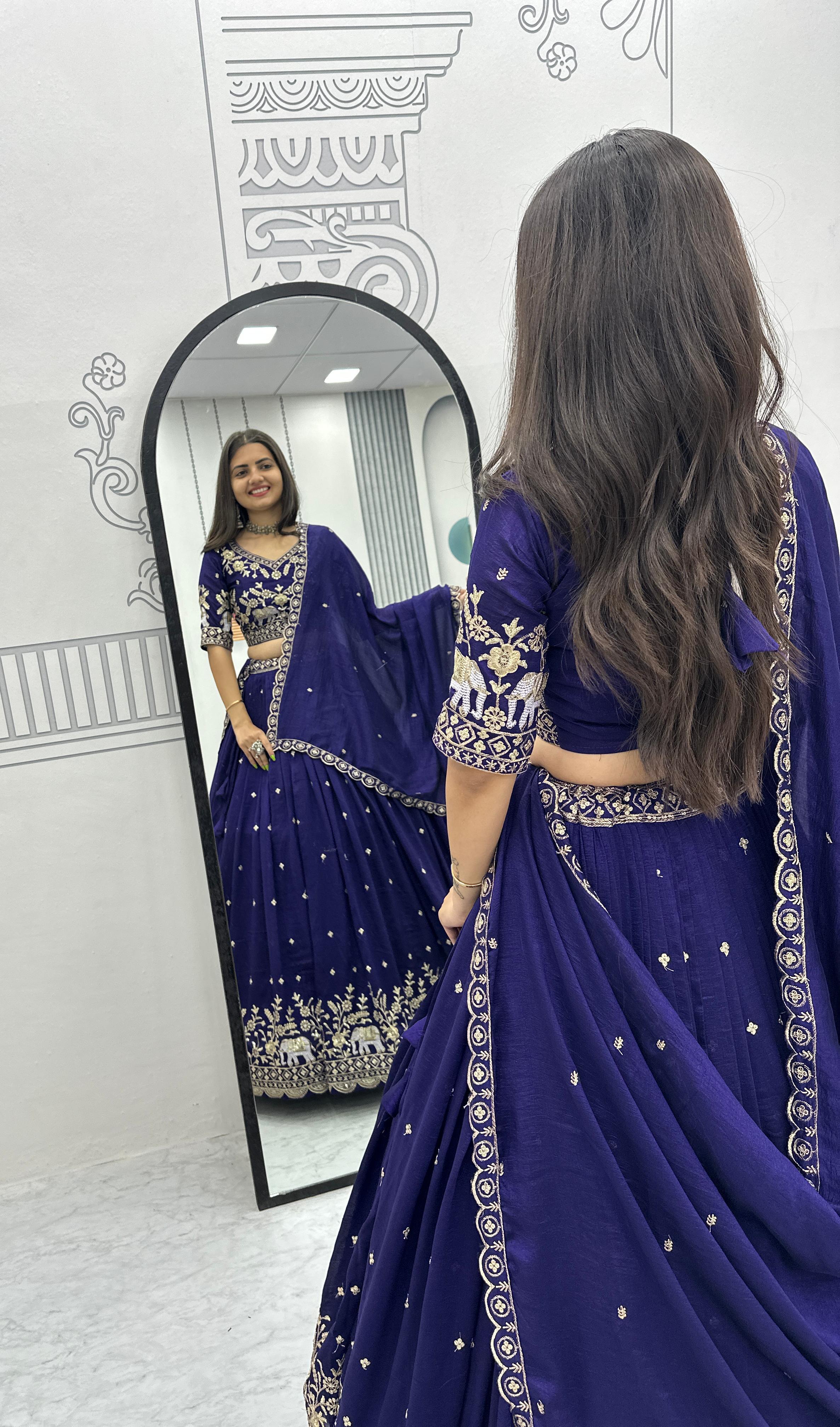Vichitra Silk Lehenga Choli