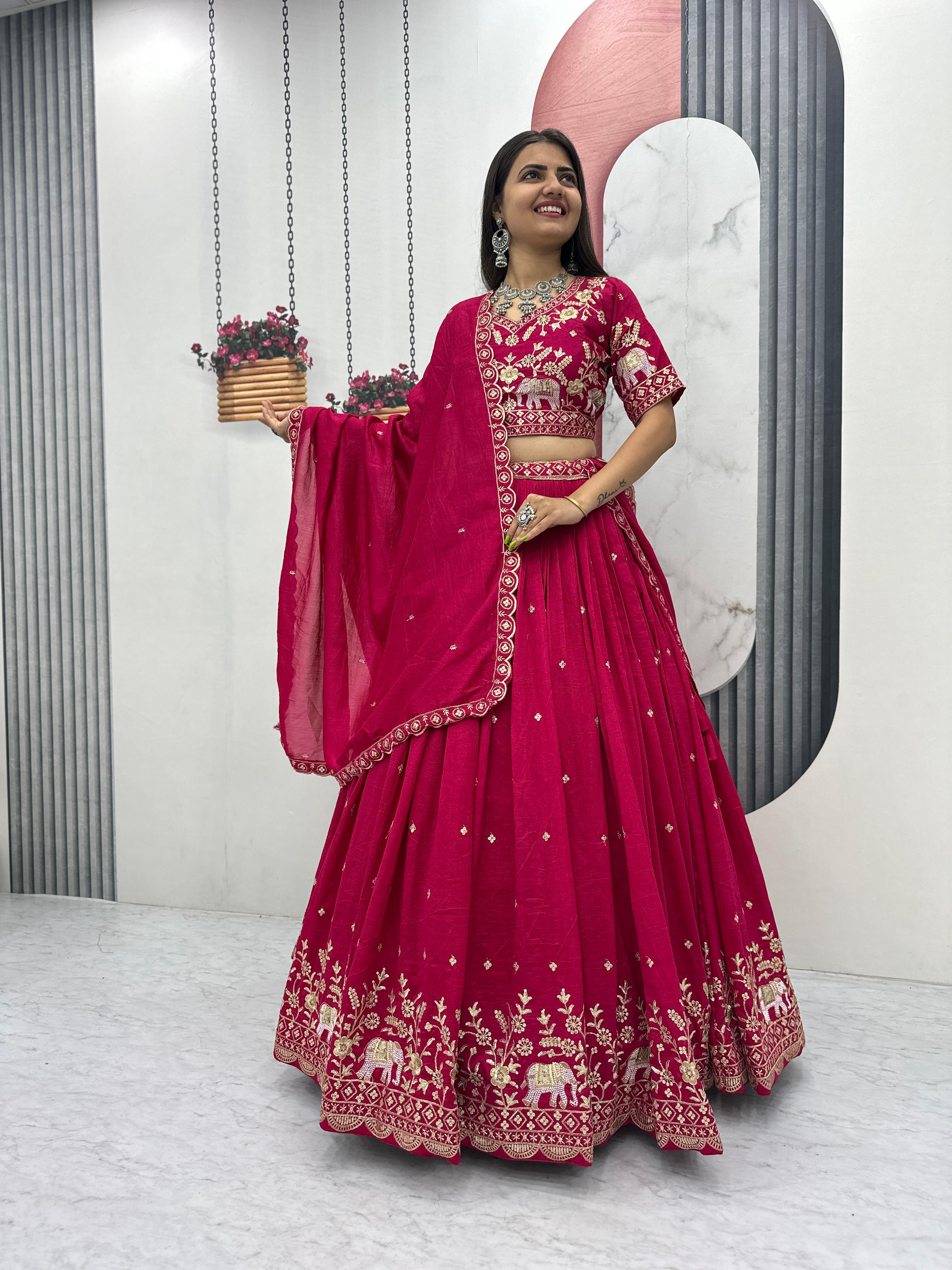 Vichitra Silk Lehenga Choli
