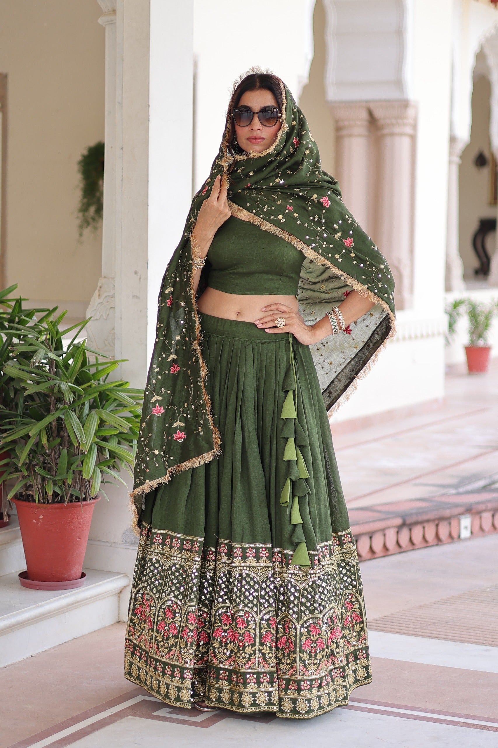 Vichitra Silk Lehenga Choli