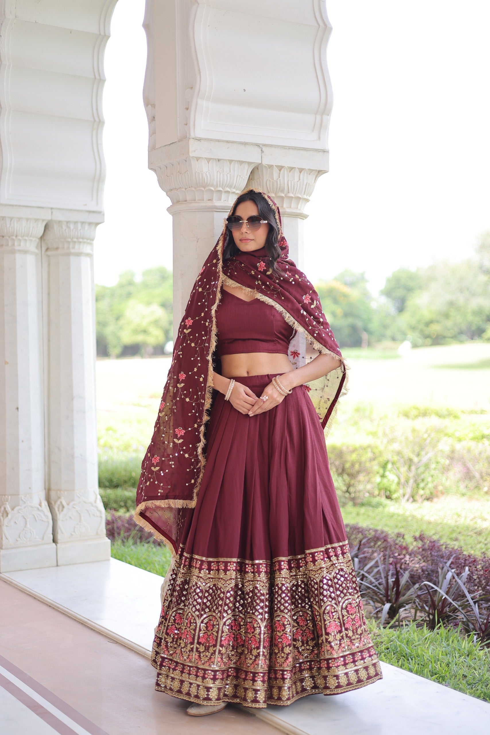 Vichitra Silk Lehenga Choli