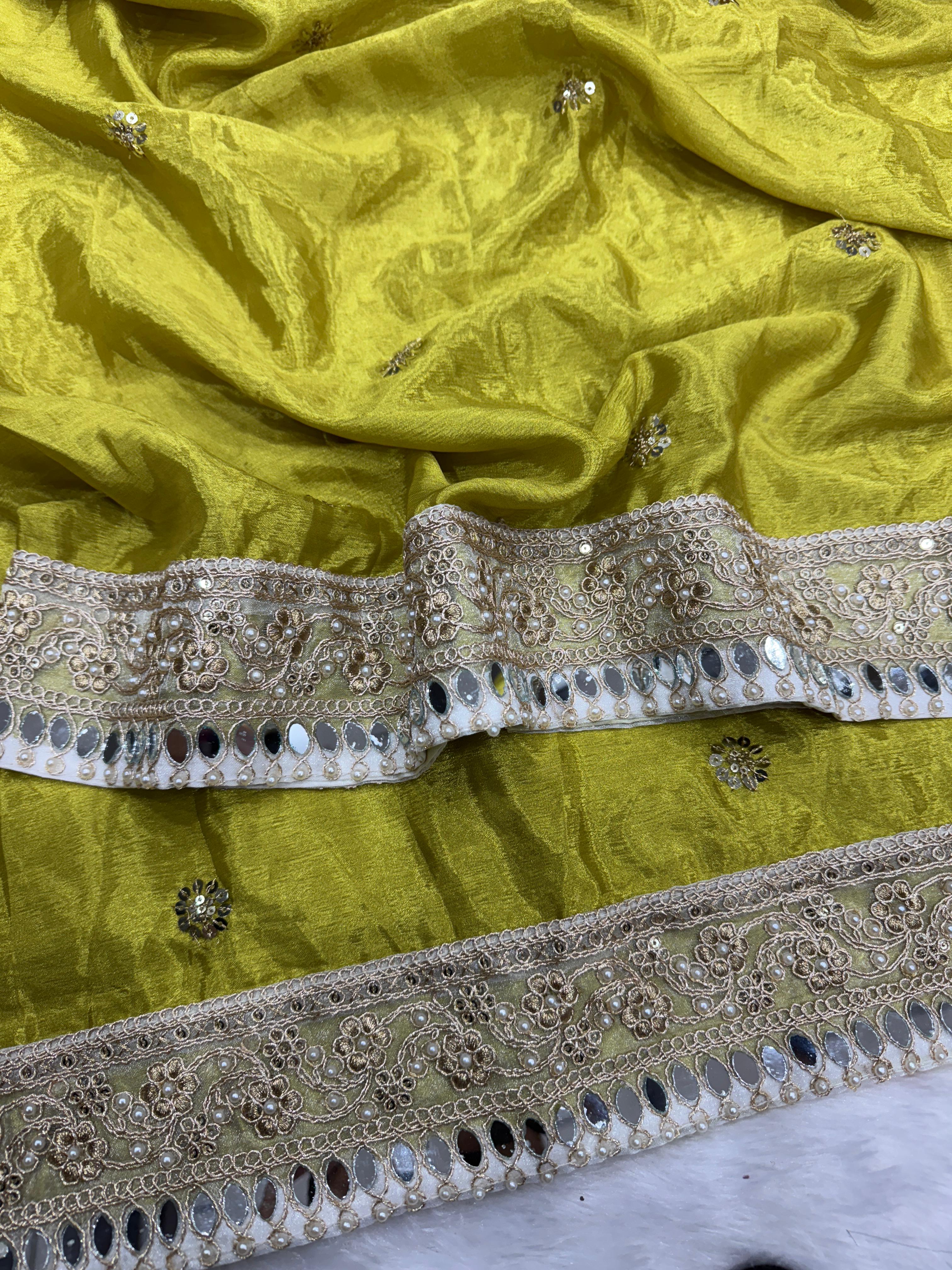 Sequence Embroidery Saree