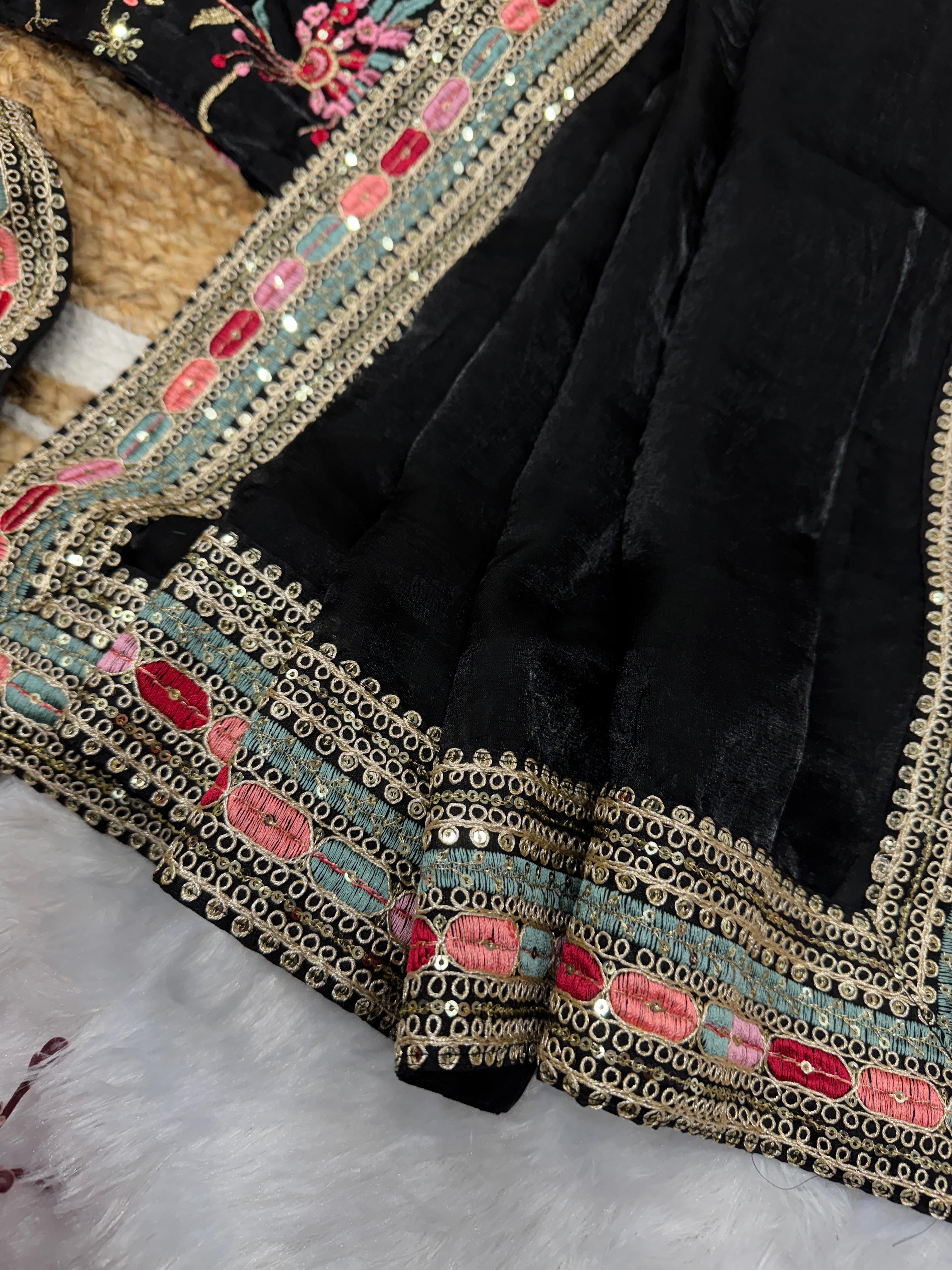 Pure Space Silk Embroidery Saree