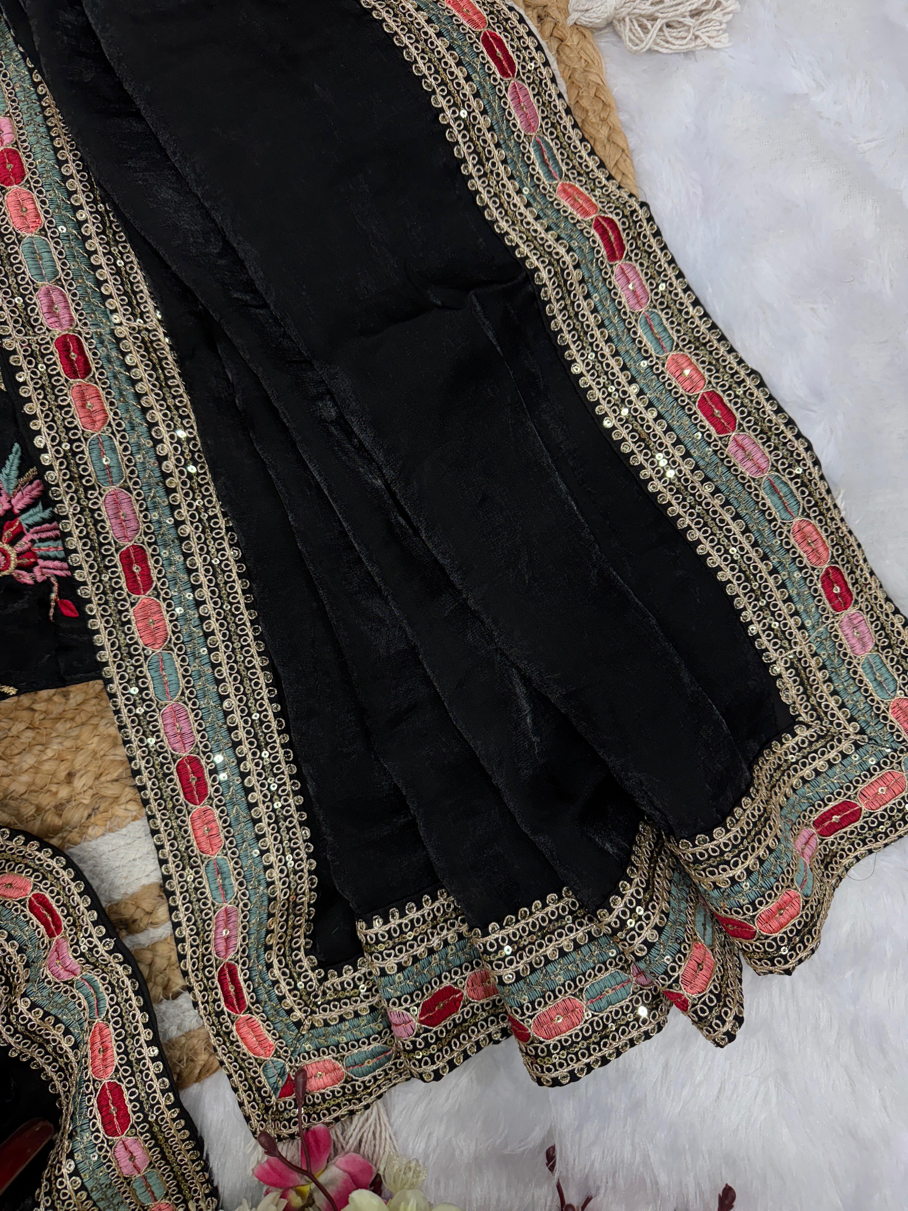 Pure Space Silk Embroidery Saree