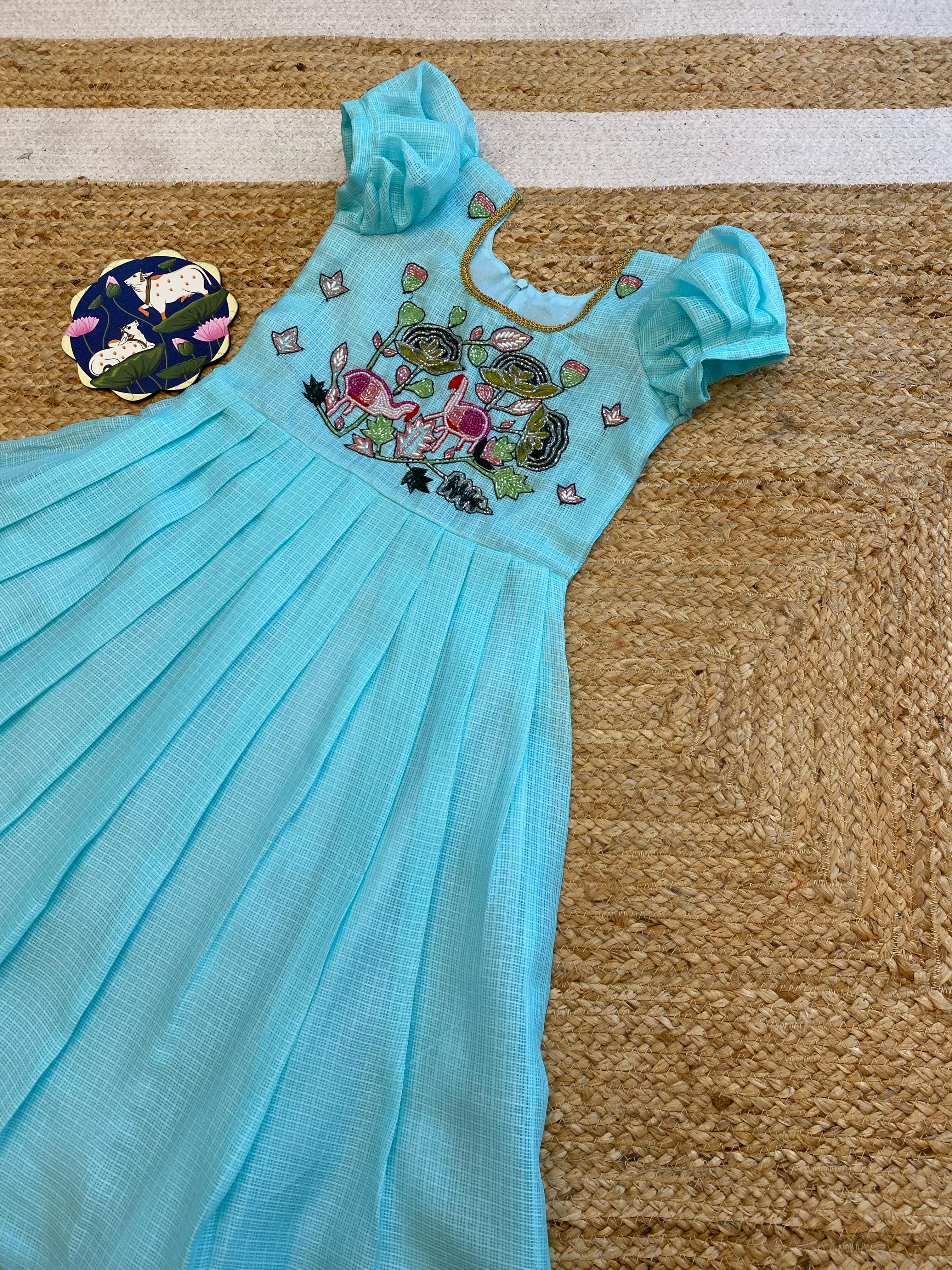 Kota Checks Kids Gown