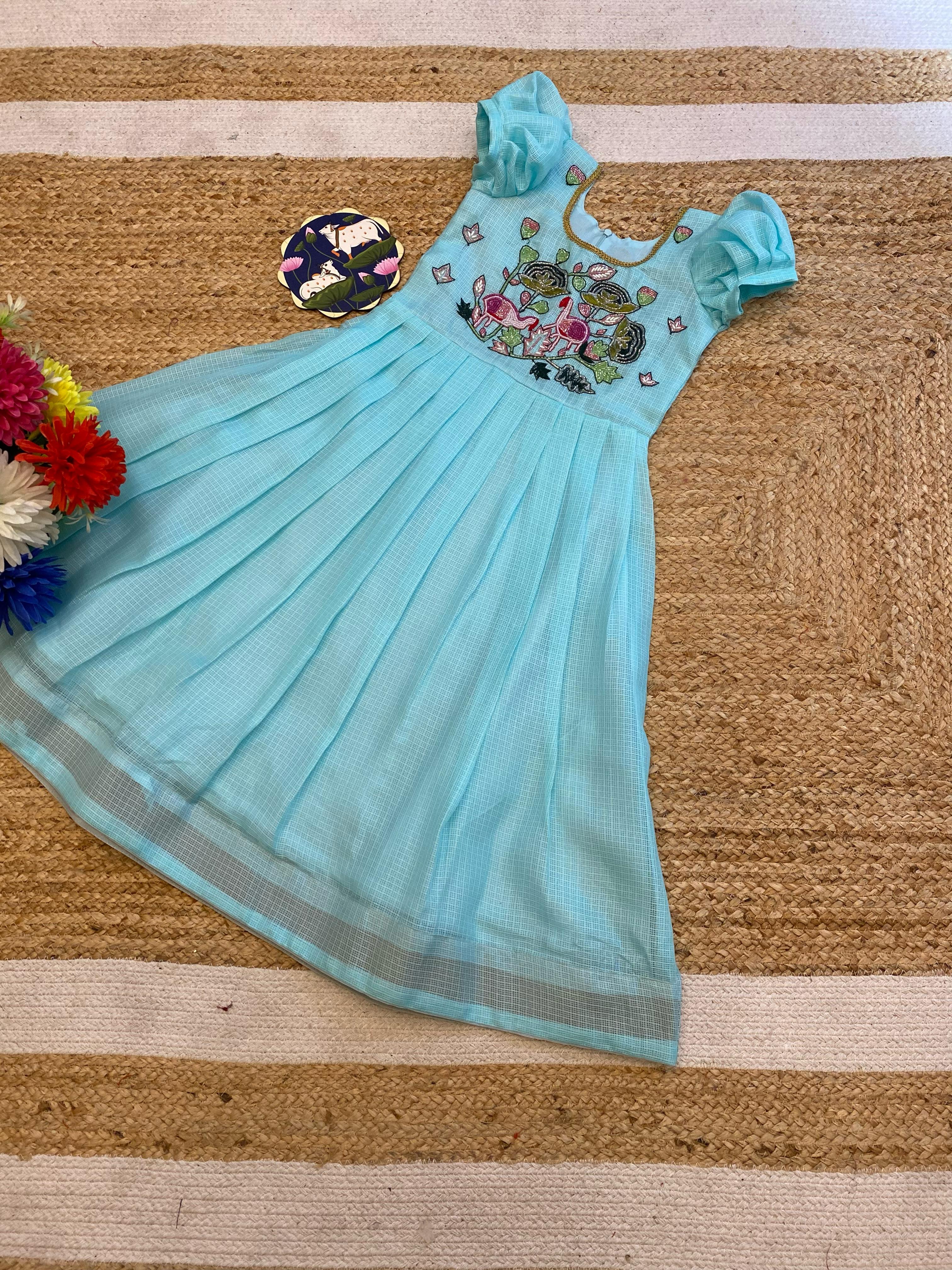 Kota Checks Kids Gown